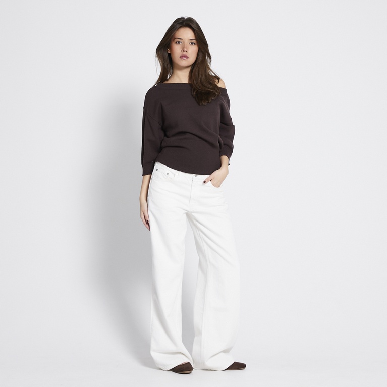Off-shoulder knit sweater "Adriana"